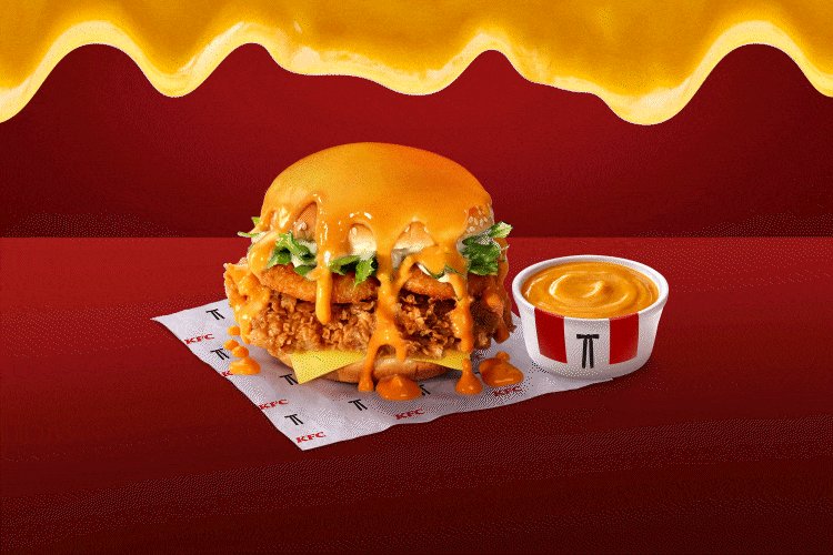 Cheesy Lava Zinger Burger — KFC Malaysia