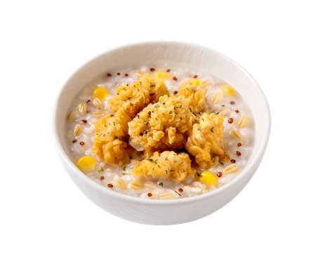 Red Quinoa and Oat Crispy Chicken Congee