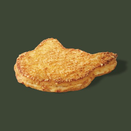 Starbucks France's Croque-monsieur chat, a cheese-gratineed croque-monsieur cut into the outline of a cat's head