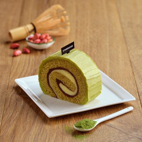 Green Tea and Ogura Swiss Roll