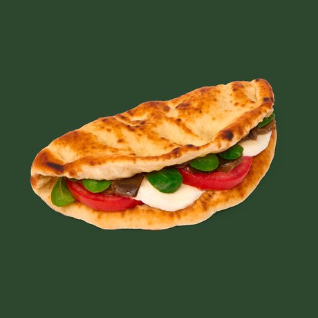 Aubergine, Tomato and Mozzarella Focacciotto