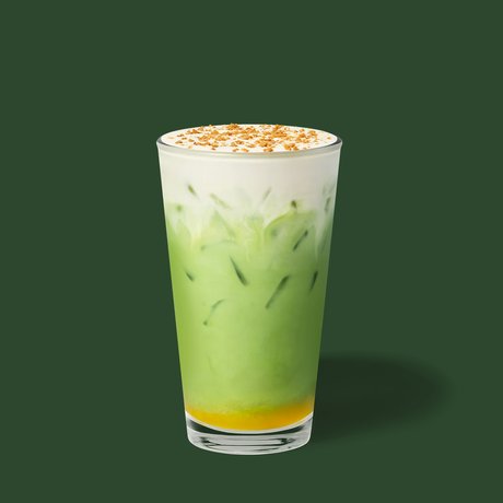 Iced Apple Crumble Matcha Latte