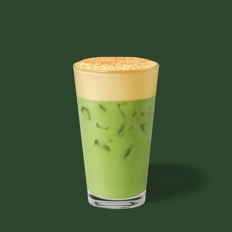Pumpkin Cream Iced Matcha Latte