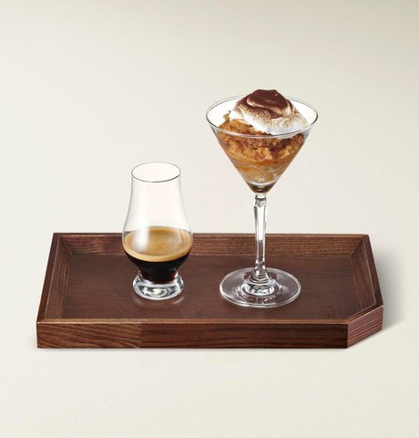 Black Glazed Sherbet Plate