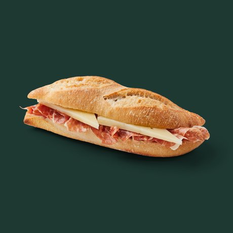Bocadillo jamón ibérico y queso manchego