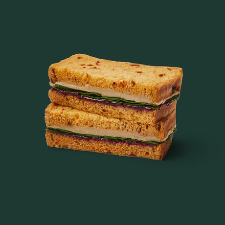 Sandwich de mousse de pato y pollo con mermelada de arándanos