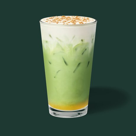 Iced Apple Crumble Cream Matcha Latte