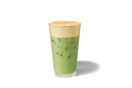 Pumpkin Cream Iced Matcha Latte